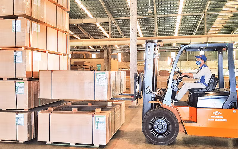 Gỗ Quảng Trị xuất khẩu vào thị trường Mỹ. Ảnh; NDĐT