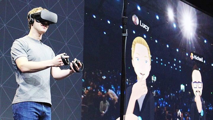 Mark Zuckerberg giới thiệu kính thực tế ảo Oculus phục vụ dự án Metaverse. Ảnh: GETTY IMAGES Thế giới trực tuyến trong tương lai -0