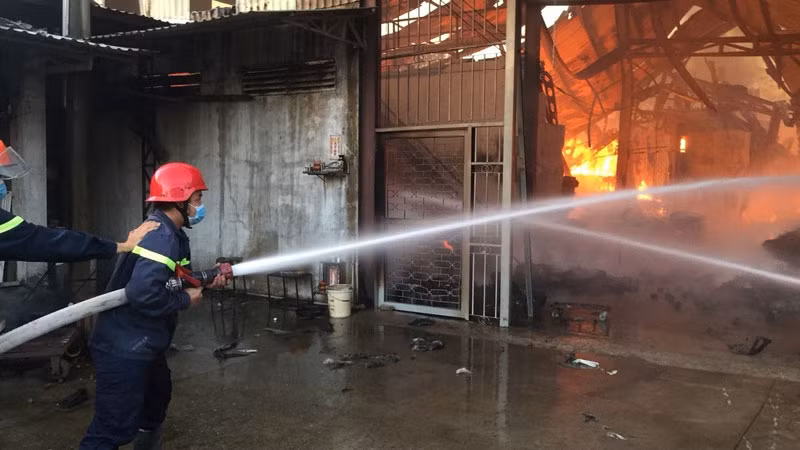 Hiện trường vụ cháy.