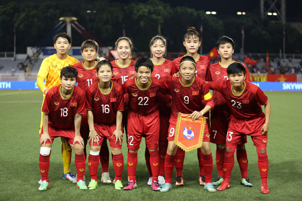 Đội tuyển nữ Việt Nam trong kỳ SEA Games 30 tổ chức tại Philippines. (Ảnh: VFF)