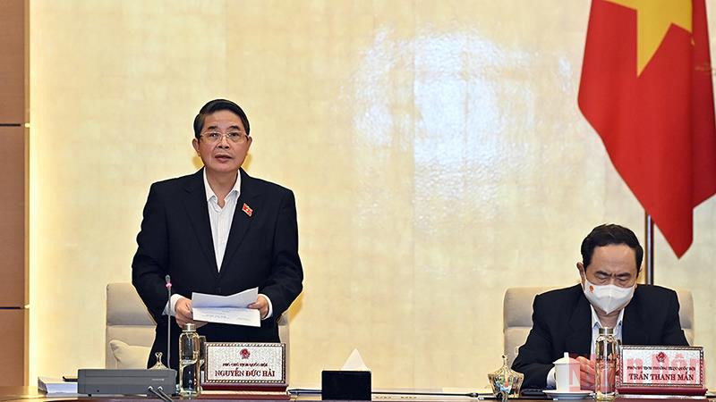 Phó Chủ tịch Quốc hội Nguyễn Đức Hải điều hành phiên làm việc. Đề xuất 6 nhóm cơ chế, chính sách đặc thù phát triển thành phố Cần Thơ -0