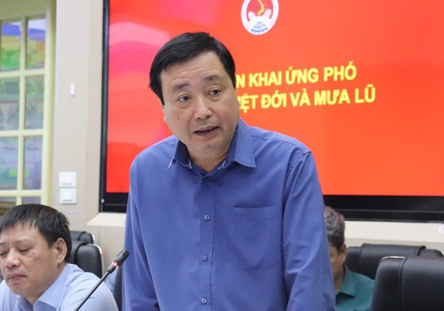 Phó trưởng Ban Chỉ đạo Trung ương về phòng chống thiên tai Trần Quang Hoài phát biểu. Không để dân thiếu đói, đề phòng sự cố tàu thuyền trong lũ bão -0