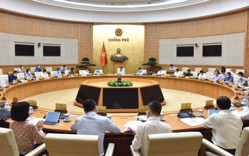 Quang cảnh phiên họp Chính phủ chuyên đề về phòng, chống dịch Covid-19. (Ảnh: Trần Hải)