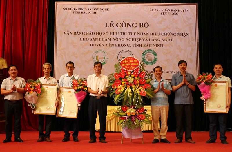 Cấp chứng nhận bánh tẻ, bánh đa nem, nếp cái hoa vàng Yên Phong, Bắc Ninh