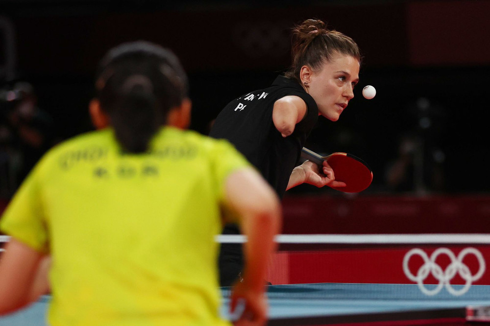 Vận động viên bóng bàn khuyết tật người Ba Lan, Natalia Partyka thi đấu ở Olympic Tokyo 2020. Cô cũng sẽ tham dự cả Paralympic sau đây hai tuần, một minh chứng cho thấy những điều phi thường mà thể thao có thể mang lại. (Ảnh: Reuters) Những khoảnh khắc đáng nhớ tại Olympic Tokyo 2020 -0