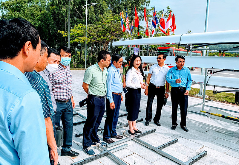 Lãnh đạo UBND thành phố Hải Phòng kiểm tra công tác chuẩn bị tại địa điểm thi đấu SEA Games 31. SEA Games 31 là cơ hội quảng bá sức hấp dẫn của