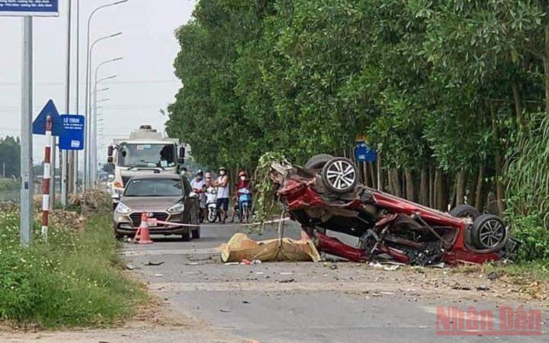 Hiện trường vụ tai nạn.