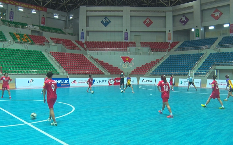 Sân nhà thi đấu Futsal nam và nữ tại Nhà thi đấu tỉnh Hà Nam. Hà Nam sẵn sàng các điều kiện cho SEA Games 31 -0