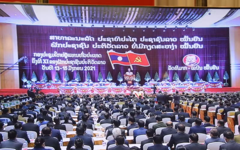Đại hội đại biểu toàn quốc lần thứ XI của Đảng NDCM Lào họp từ ngày 13 - 15-1-2021. (Ảnh: Xuân Sơn)
