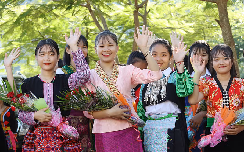 Học sinh Trường THPT Nội trú tỉnh Sơn La. 