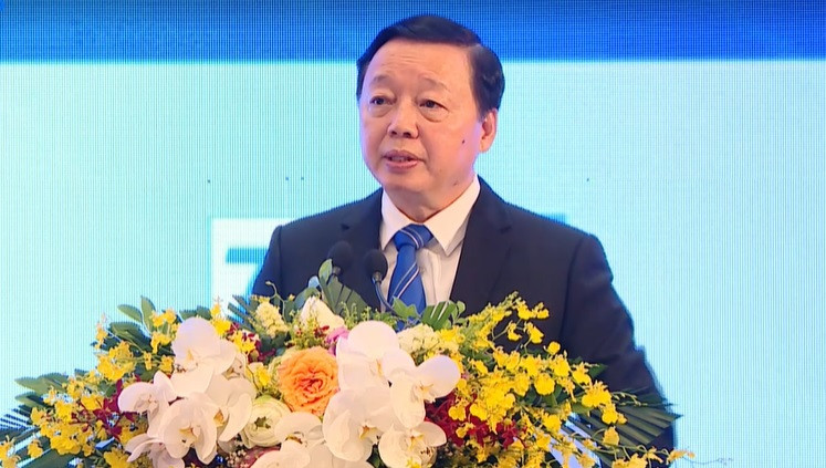 Bộ trưởng Tài nguyên và Môi trường Trần Hồng Hà phát biểu tại hội nghị. Thúc đẩy kinh tế tuần hoàn hướng tới mục tiêu phát triển bền vững -0