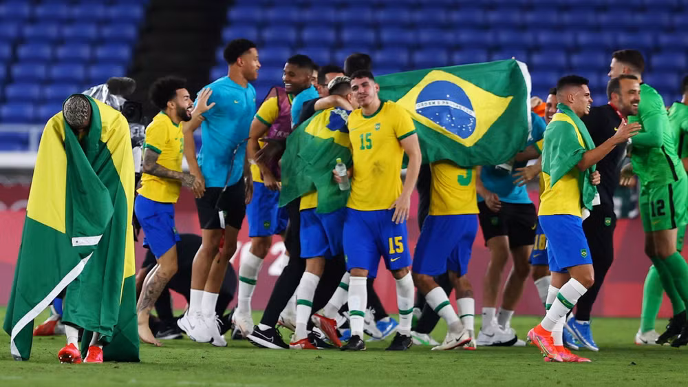 Thắng kịch tính Tây Ban Nha, Brazil giành HCV bóng đá nam Olympic Tokyo 2020 -0