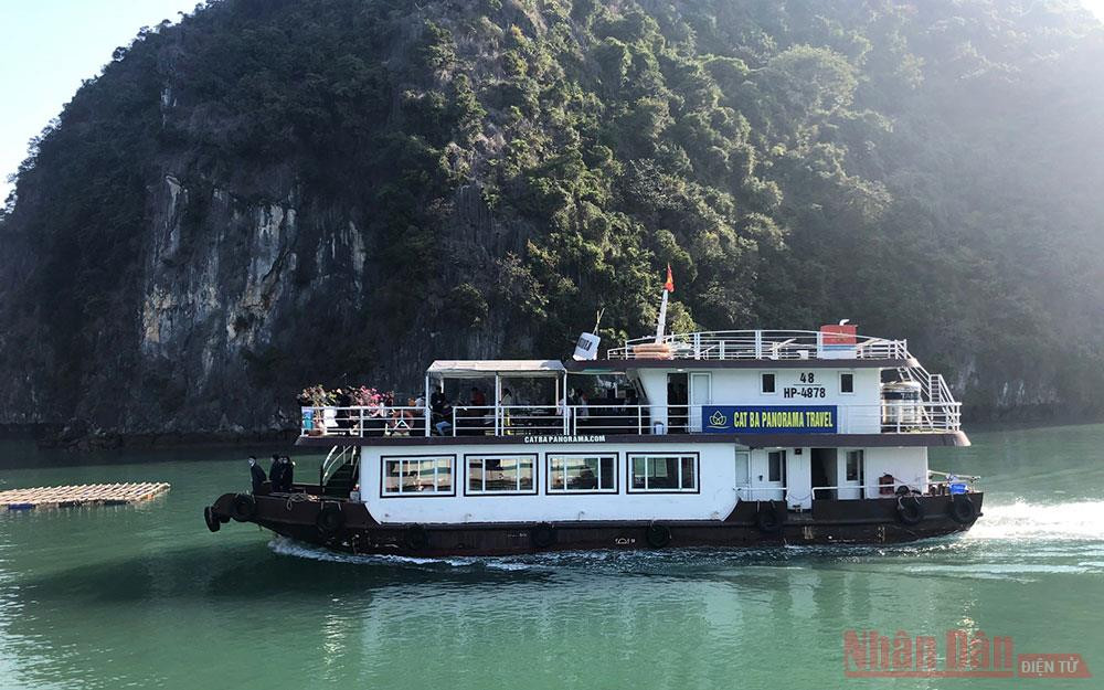 Tàu du lịch chở khách tham quan vịnh Lan Hạ. Giải pháp cho du lịch thời Covid-19: Bền vững và sản phẩm đa dạng -0