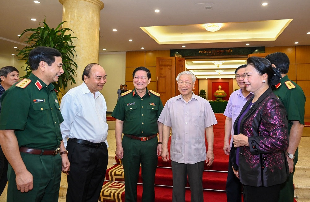 Tổng Bí thư, Chủ tịch nước Nguyễn Phú Trọng với các đại biểu tại buổi làm việc. unnamed_5-1599900774946.jpg