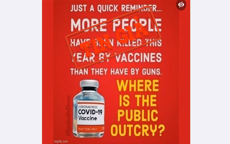 Ảnh chụp màn hình một bài đăng lan truyền thông tin sai sự thật.