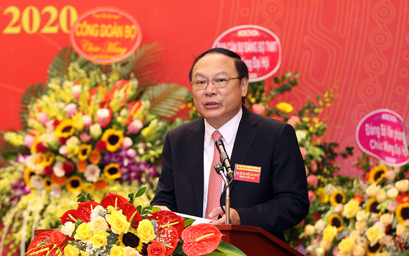 Thứ trưởng TN-MT Lê Công Thành phát biểu khai mạc Đại hội. (Ảnh: Đình Trung) Đại hội Đảng bộ Bộ Tài nguyên và Môi trường nhiệm kỳ 2020-2025 -0