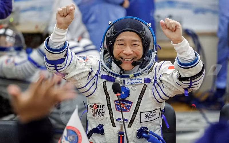 Tỷ phú người Nhật Bản Yusaku Maezawa là khách du lịch vũ trụ đầu tiên bay lên Trạm Vũ trụ Quốc tế (ISS) trong hơn một thập kỷ qua. (Ảnh: Reuters).