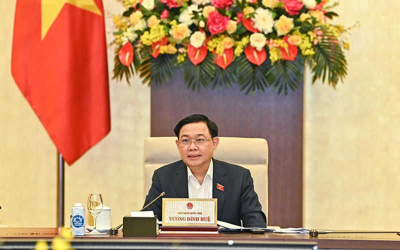 Chủ tịch Quốc hội Vương Đình Huệ phát biểu ý kiến tại phiên họp. (Ảnh: Duy Linh) Dành cơ chế, chính sách đặc thù phát triển thành phố Khánh Hòa là cần thiết -0