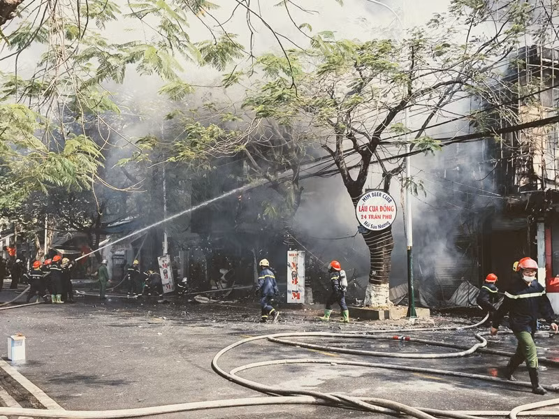 Hiện trường vụ cháy.