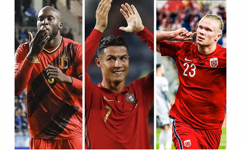 Lukaku và Haaland là 2 ứng viên sáng giá để phá kỷ lục của Ronaldo. (Ảnh: TDSoccer)