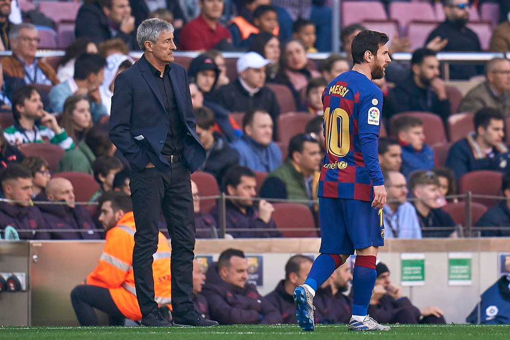 Nhận đề nghị sa thải chỉ sau bảy tháng làm việc, Setien là HLV Barca đầu tiên không có danh hiệu nào khi làm việc ở Camp Nou trong vòng 17 năm qua. (Ảnh: GETTY)