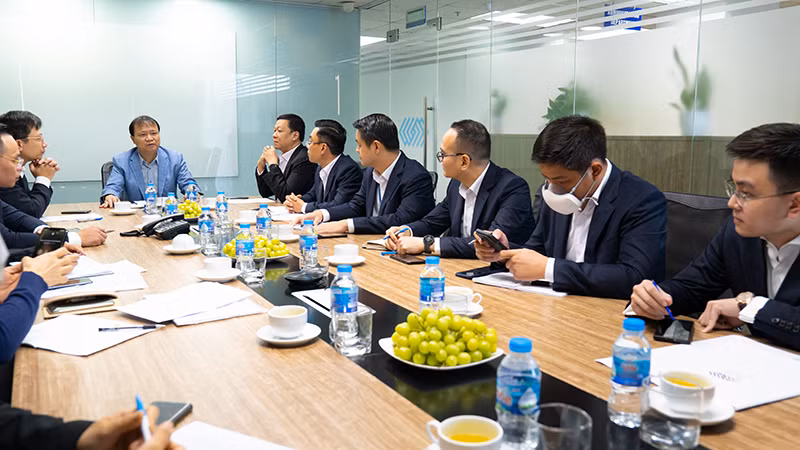 Đoàn công tác của Bộ Công thương thăm và làm việc tại Sở Giao dịch hàng hóa Việt Nam -0