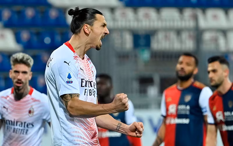 Ibrahimovic đang đứng thứ 2 trong danh sách Vua phá lưới Serie A với 12 bàn. (Ảnh: Getty Images)