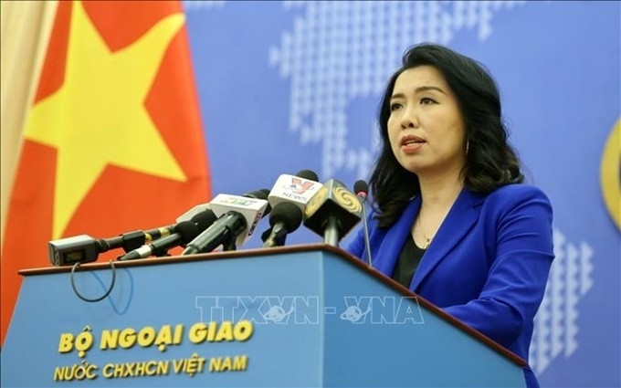 Người phát ngôn Bộ Ngoại giao Lê Thị Thu Hằng. (Ảnh: TTXVN)