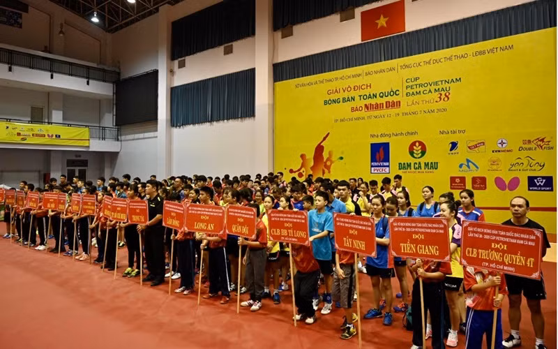 Khai mạc Giải vô địch bóng bàn toàn quốc Báo Nhân Dân lần thứ 38 năm 2020 -2