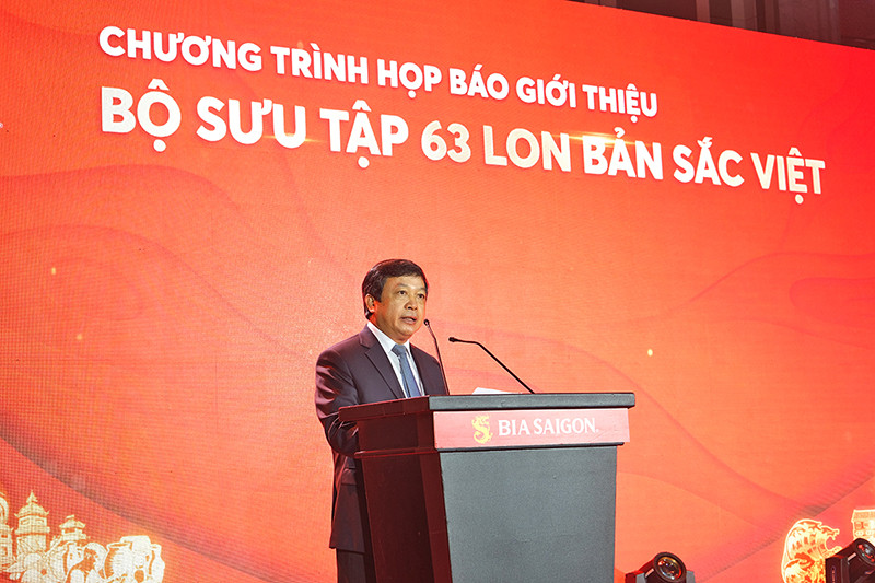 Thứ trưởng Văn hóa, Thể thao và Du lịch Đoàn Văn Việt phát biểu tại buổi lễ. Tổng cục Du lịch và SABECO hợp tác quảng bá du lịch Việt Nam -0