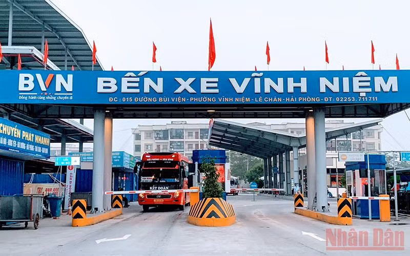 Bến xe khách Vĩnh Niệm phải tạm dừng hoạt động từ ngày 8/1. 