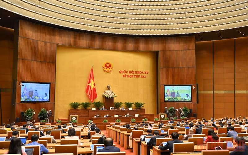 Phiên thảo luận trực tuyến của Quốc hội ngày 26/10. (Ảnh: LINH NGUYÊN)