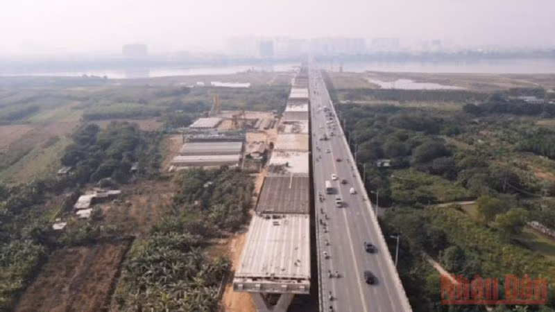 Cận cảnh cầu Vĩnh Tuy 2 đang dần thành hình -0