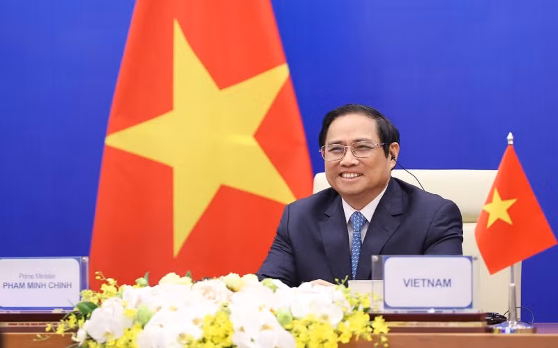 Thủ tướng Phạm Minh Chính phát biểu tại Hội nghị cấp cao lần thứ 4 khu vực châu Á-Thái Bình Dương về Nước.