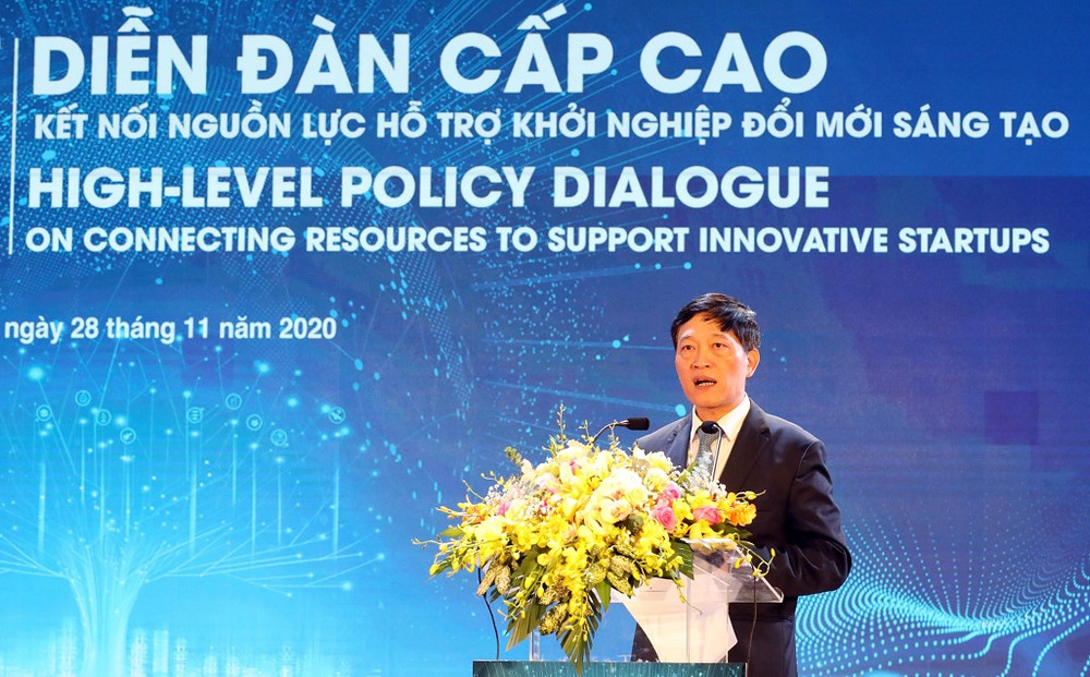 Thứ trưởng KH-CN Trần Văn Tùng phát biểu khai mạc Diễn đàn. Diễn đàn cấp cao Kết nối nguồn lực hỗ trợ khởi nghiệp đổi mới sáng tạo -0