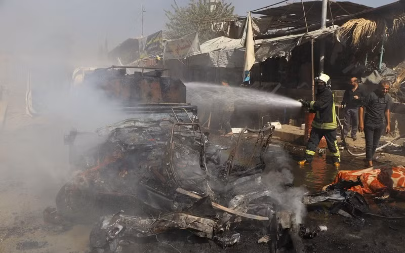 Hiện trường một vụ đánh bom tại Afrin, Syria. (Ảnh tư liệu: Reuters)