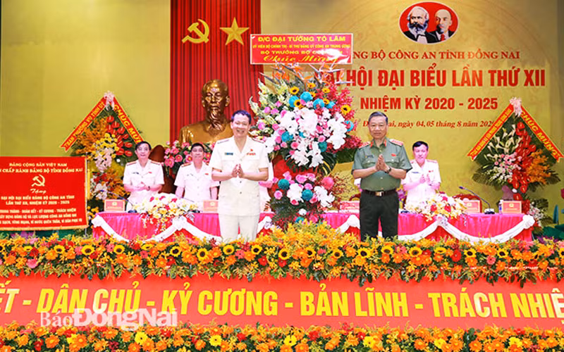 Đại hội đại biểu Đảng bộ Công an tỉnh Đồng Nai, Quân khu 3. Ảnh: Báo Đồng Nai.