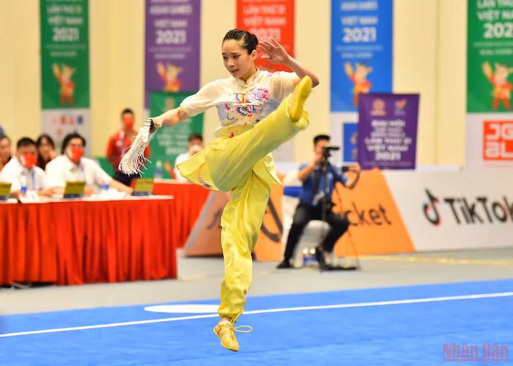 Wushu giành 2&nbsp;Huy chương Vàng trong ngày thi đấu chính thức đầu tiên -0