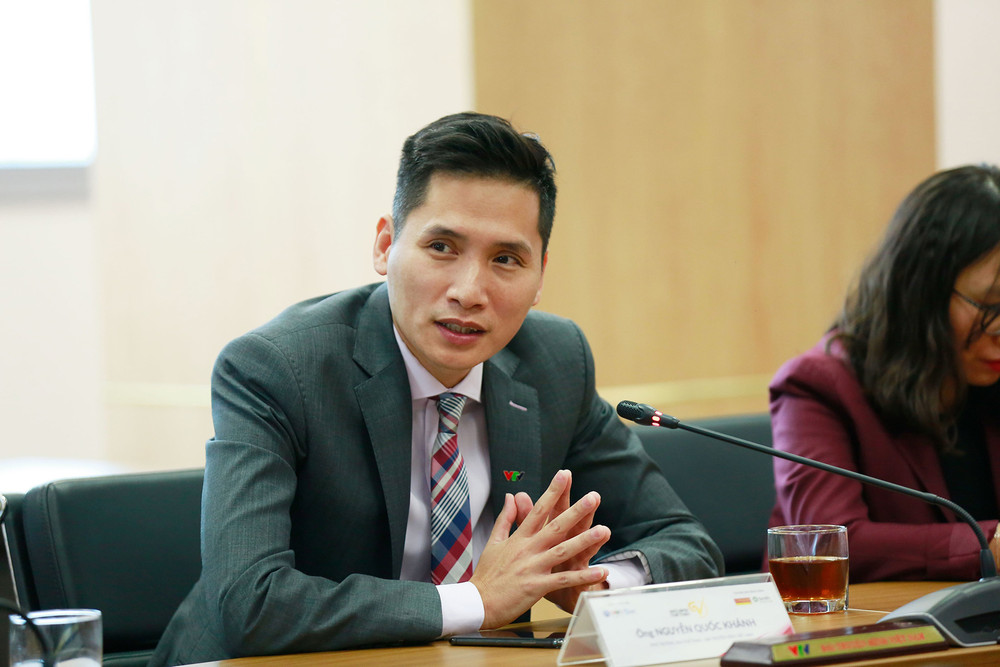 Nhà báo Quốc Khánh tự tin Giờ vàng thể thao sẽ đến gần hơn với khán giả truyền hình trong thời đại 4.0. Giờ vàng thể thao: hấp dẫn tương tác người xem -0