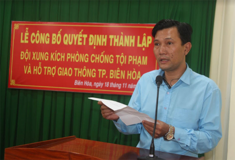 Anh Nguyễn Mạnh Hưng phát biểu tại buổi ra mắt. Thành lập Đội “SBC” Biên Hòa -0