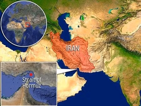 Eo biển Hormuz là tuyến đường biển quan trọng đối với việc vận chuyển dầu mỏ. (Ảnh: internet)