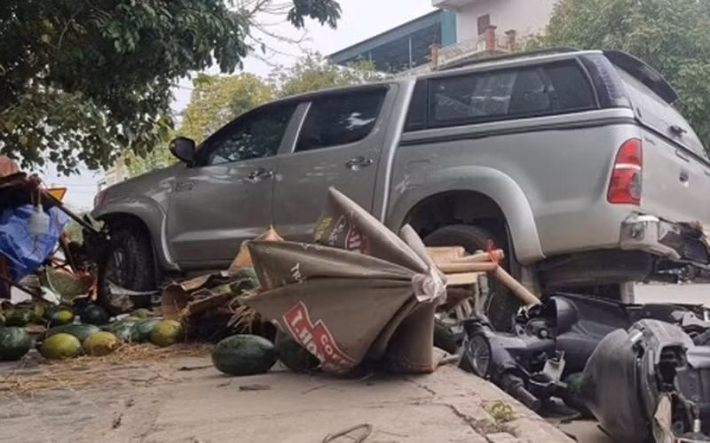 Hiện trường vụ tai nạn.