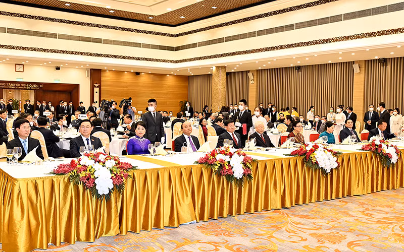 Chiêu đãi trọng thể chào mừng Tổng Bí thư, Chủ tịch nước Lào -0