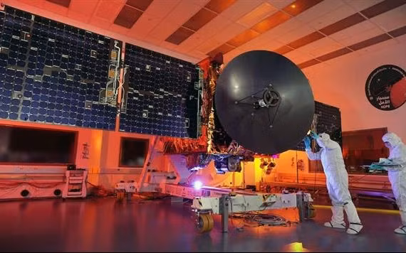 Tàu thăm dò Hope sẽ quay quanh sao Hỏa trên quỹ đạo 55 ngày để phân tích bầu khí quyển. Ảnh: MBRSC.