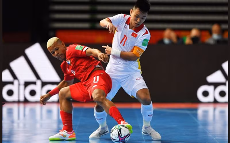 Đội tuyển futsal Việt Nam đang nắm trong tay quyền tự quyết tại vòng bảng của FIFA Futsal World Cup 2021. (Ảnh: TTXVN)