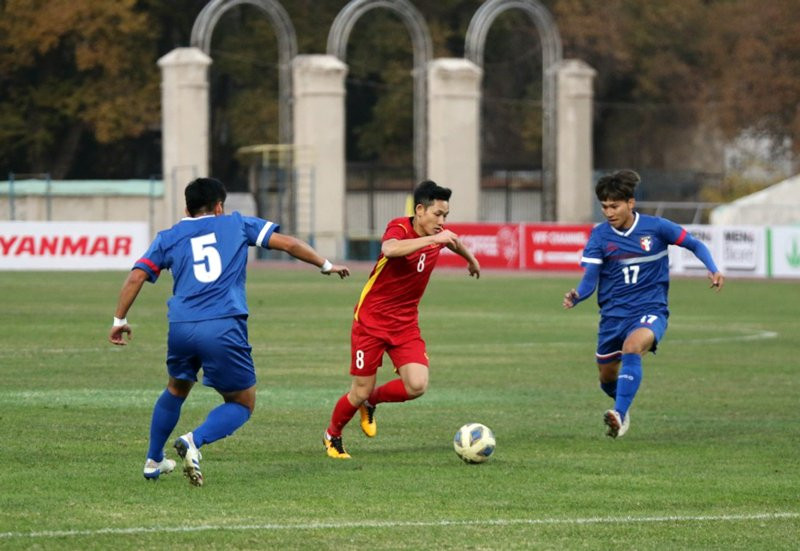 Hai Long để lại nhiều dấu ấn nơi hàng công U23 Việt Nam. (Ảnh: VFF) U23 Việt Nam thắng 1-0 U23 Đài Loan (Trung Quốc) trong trận ra quân -0