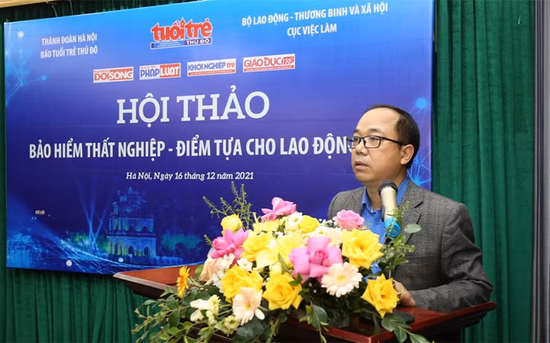 Ông Nguyễn Mạnh Hưng - Tổng Biên tập báo Tuổi trẻ Thủ đô, phát biểu khai mạc hội thảo. (Ảnh: BTC)