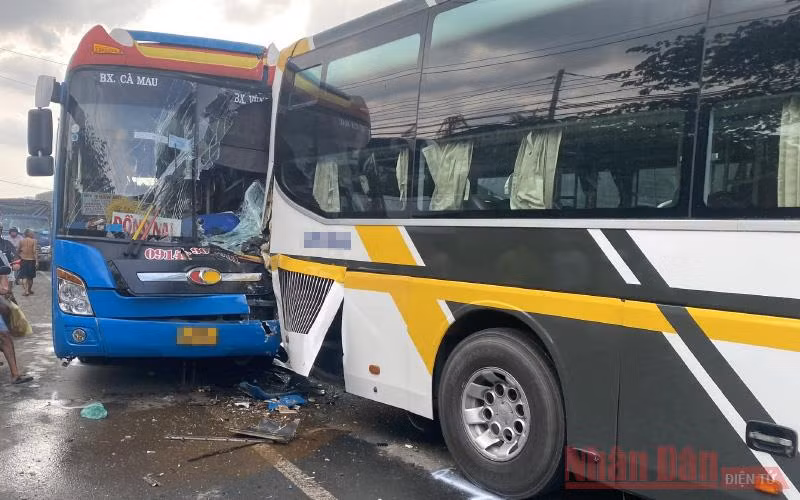 Hiện trường vụ tai nạn.