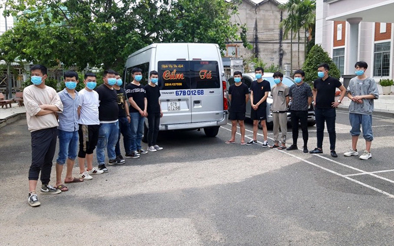 Các đối tượng Trung Quốc nhập cảnh trái phép đến An Giang để tìm cách xuất cảnh trái phép. Ảnh: PA08 CÔNG AN AN GIANG Nhập cảnh trái phép: Thẳng tay với