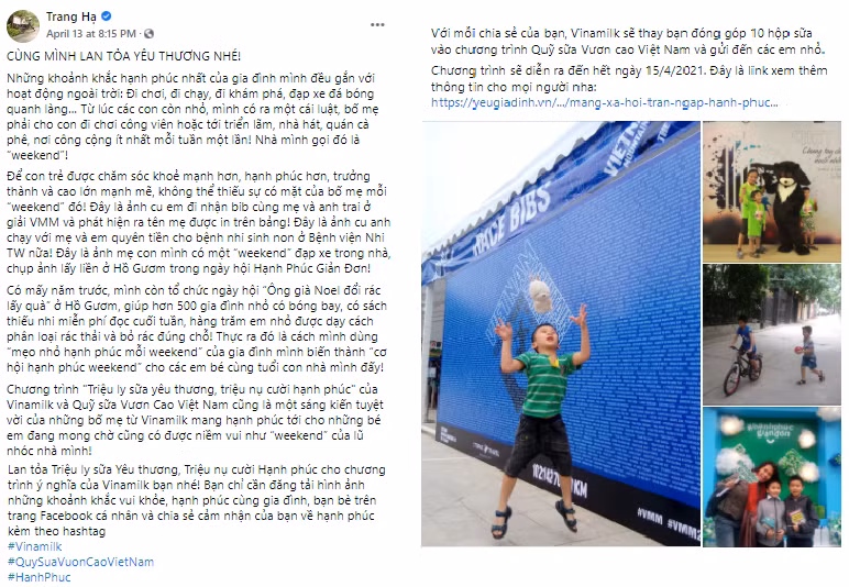 Chiến dịch online “Triệu ly sữa yêu thương, triệu nụ cười hạnh phúc” của Vinamilk góp thêm 31.000 ly sữa cho trẻ em khó khăn -0